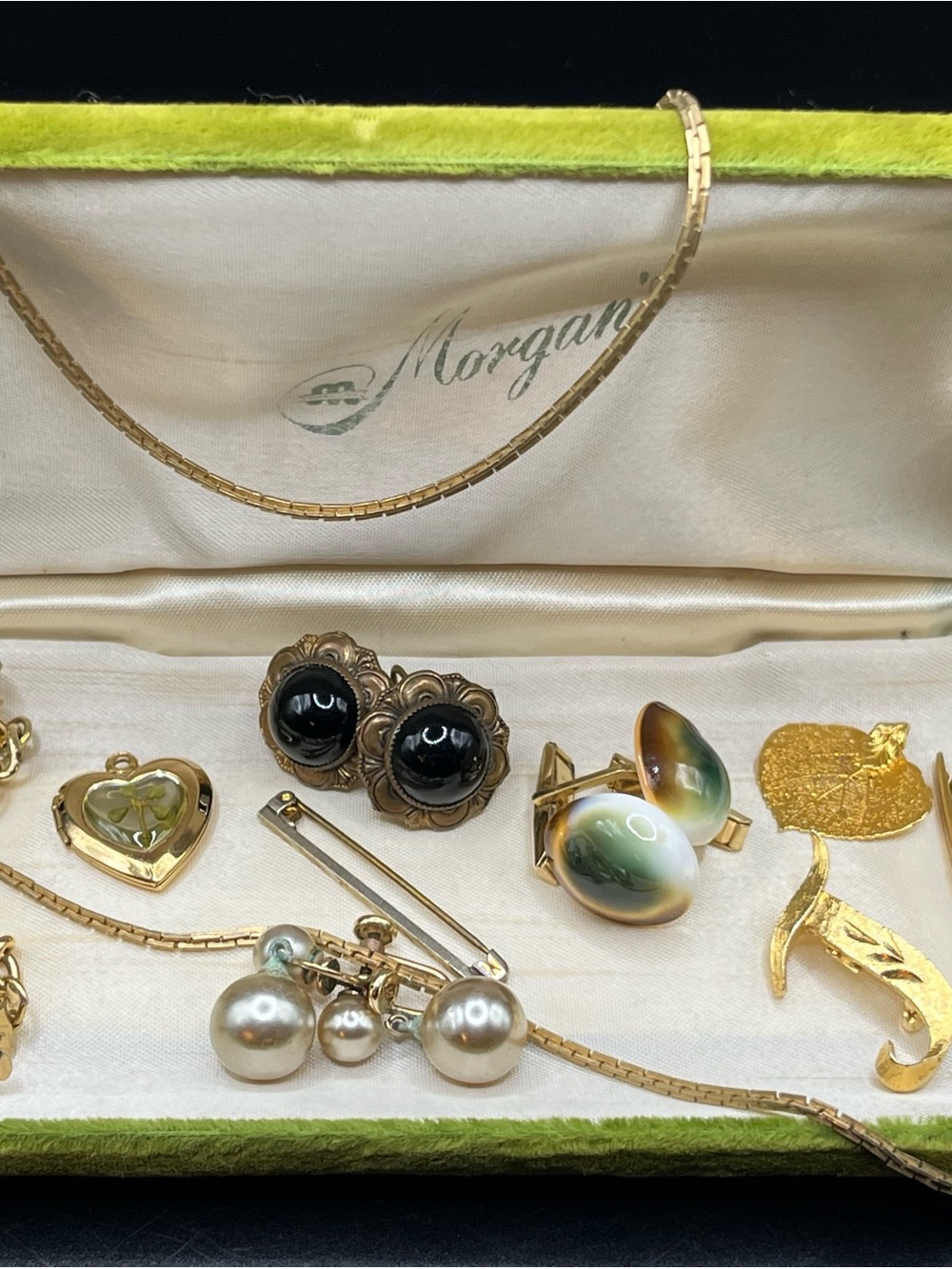 Vintage Antique Junk Drawer Jewelry Lot - repair, repurpose GF - Picture 8 of 10